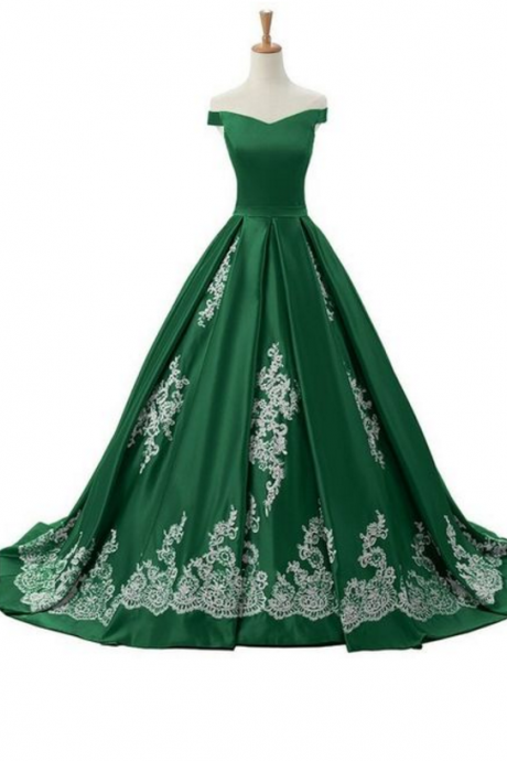 Off The Shoulder Ball Gown Formal Occasion Dress With Appliques Evening Dresses