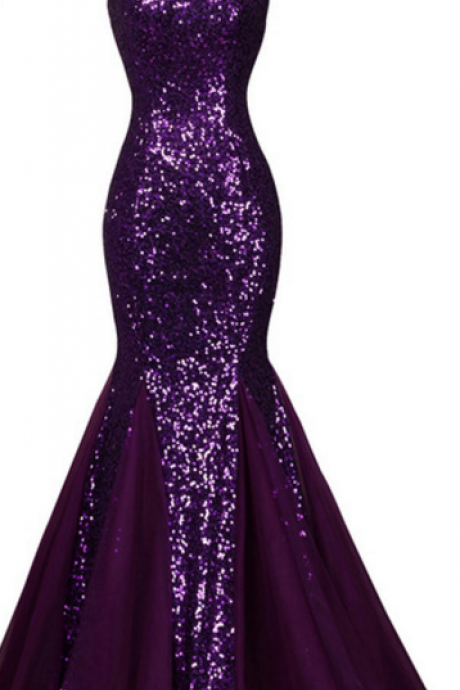 Grace Karin's Long Evening Gown With A Shiny Black Salmon Purple Elegant Formal Dress Mermaid Evening Gown High Quality