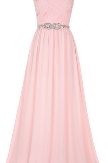 The Blue And Elegant Formal Ball Gown Bridesmaid Dress Dress Gown With A Pink Chiffon Gown With A Pink Chiffon Gown