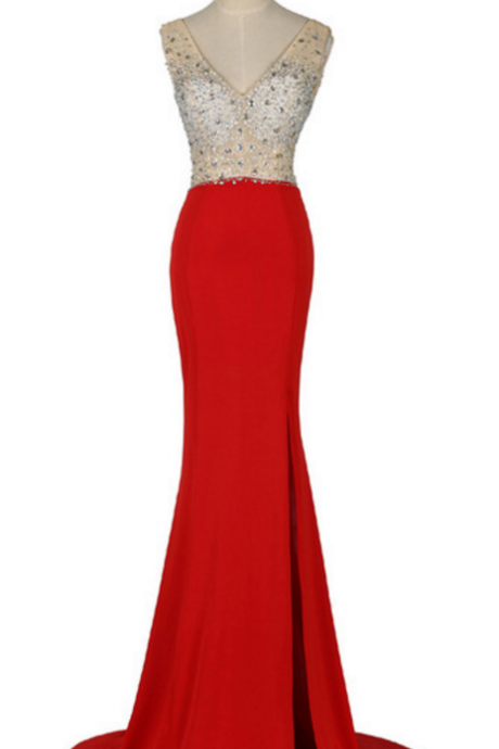 The Strapless Dress Is Sexy And Looks Like A High-cut Prom Gown With A High Cut Skirt