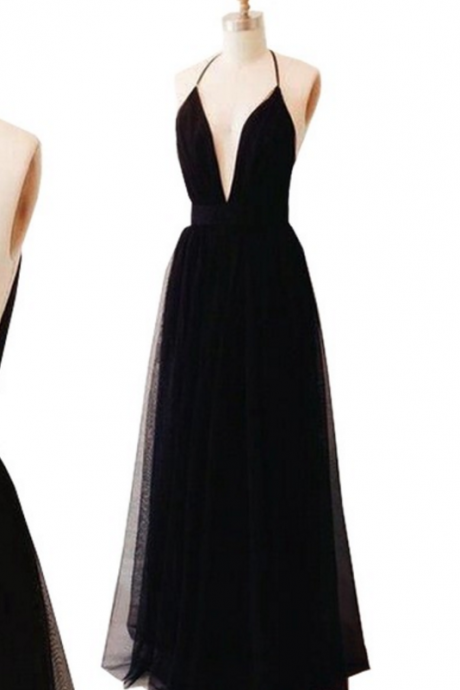 Simple Long Night Dress Sexy A Line V-neck Spaghetti With A Woman's Formal Dress With A Black Tuxedo