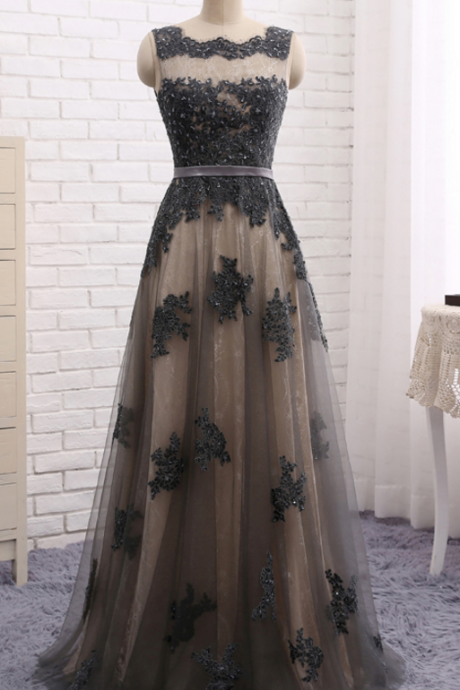 Dress skirt, grey lace, dress skirt, dress skirt, elegant formal evening dress, evening dress