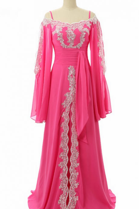 The Original Rose Party Long Silk Dress Length Long Outdoor Party Dress Zipper Long Sleeve Ball Gown