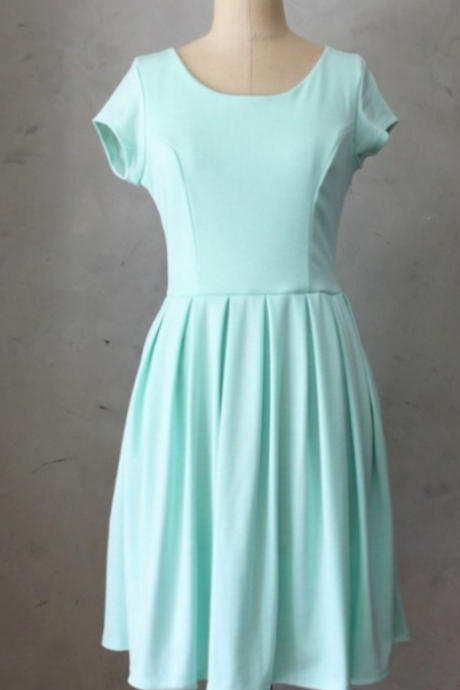 Pale Blue Short Sleeveless Bow/mini Homecoming Skirt