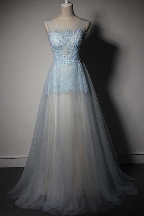Light Sky Blue A-line Prom Dress,long Evening Dress,evening Dress,sweet 16 Dress,long Prom Dresses,