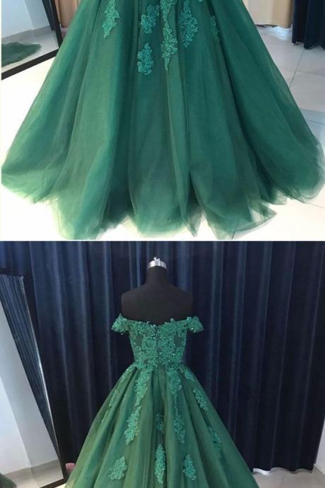 Charming,elegant Prom Dress,green Evening Dress,evening Dress, Prom Dresses