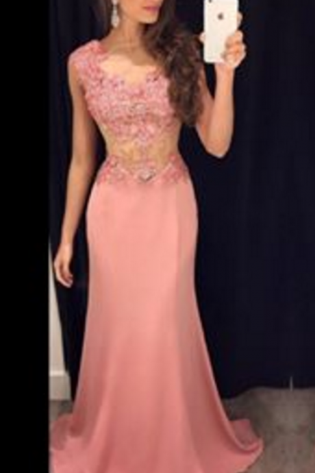 Blush Pink Prom Dresses,lace Prom Dress,sexy Prom Dress,mermaid Prom Dresses,formal Gown,evening Gowns,elegant Party Dress,long Prom Gown For