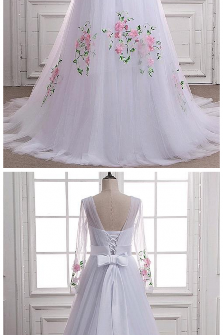 Tulle Scoop Neckline Natural Waistline A-line Wedding Dress
