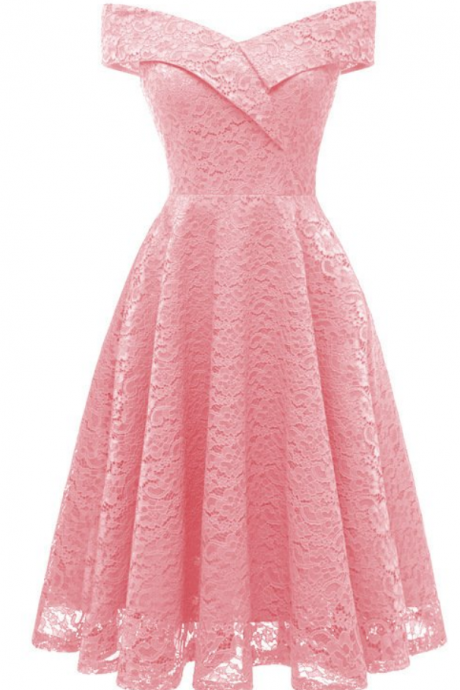  Pink Lace Homecoming Dress Short Junoir Prom Dress Formal Dress for Weddings and Events