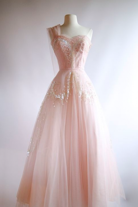 Chiffon One Shoulder Long Prom Dress , Evening Dress , Ball Gown , Strapless Formal Dress , Pageant Dress