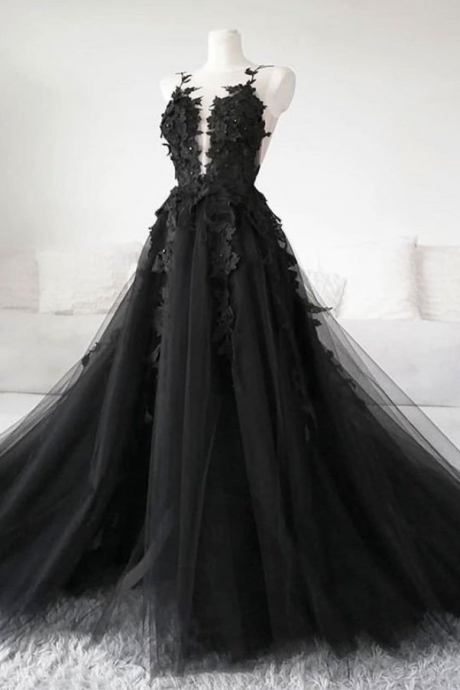2 piece prom dresses black and white Black Two Pieces Long Prom Dresses, Mermaid Lace Formal Dress For Prom,  MP105