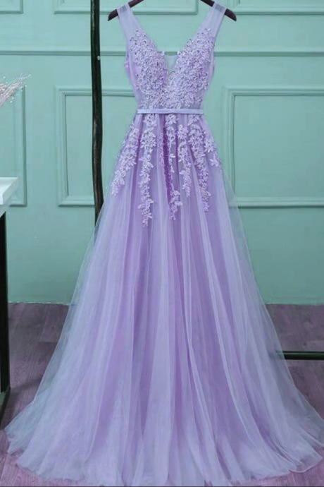 Tulle Floor Length Prom Dress, Style Party Dress