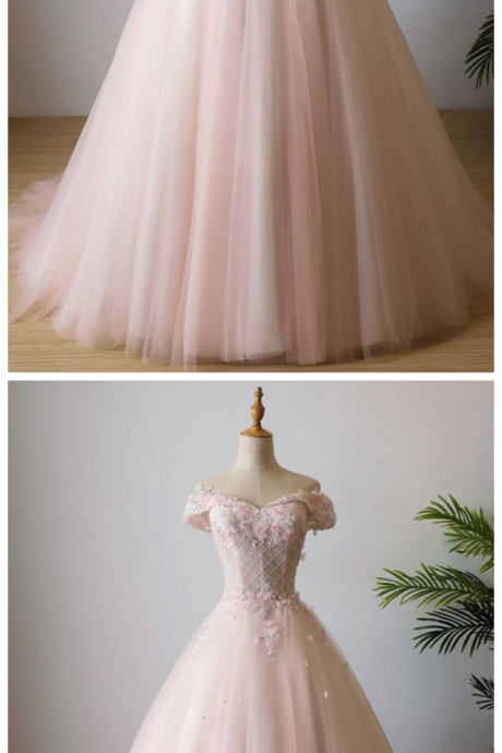 Beautiful Long Tulle Sweet 16 Dress, A-line Prom Dress 2020