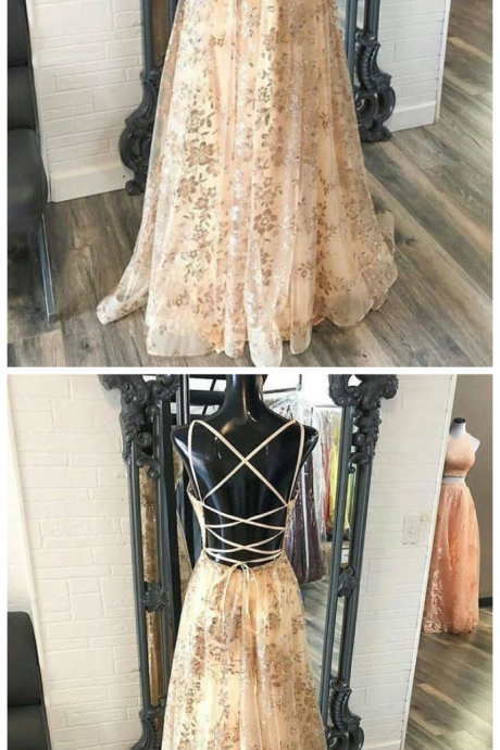 Newest V-neck A-line Prom Dresses, Evening Dress Prom Gowns, Formal Women Dress,prom Dress