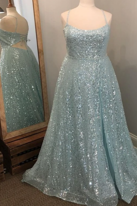 Long Prom Dress With Sequins