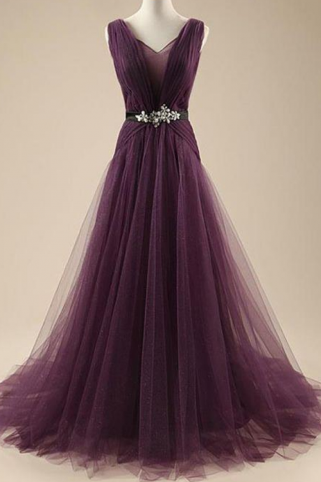 Prom Dresses Sweep Train Evening Dress ,custom Made ,evening Gowns