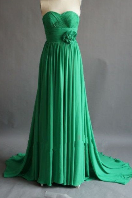 Pretty Green Simple And Elegant Prom Gown 2015, Simple Prom Dresses 2015, Bridesmaid Dresses, Formal Gown