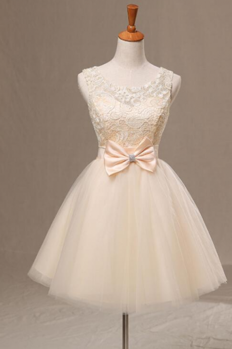 Adorable Short Tulle And Lace Sweet 16 Dresses, Cute Formal Dresses, Homecoming Dresses For Teens