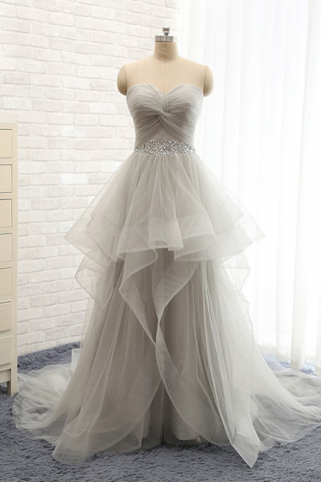 Charming Prom Dress,sweetheart Prom Dress,a-line Prom Dress,tulle Prom Dress,beading Evening Dress