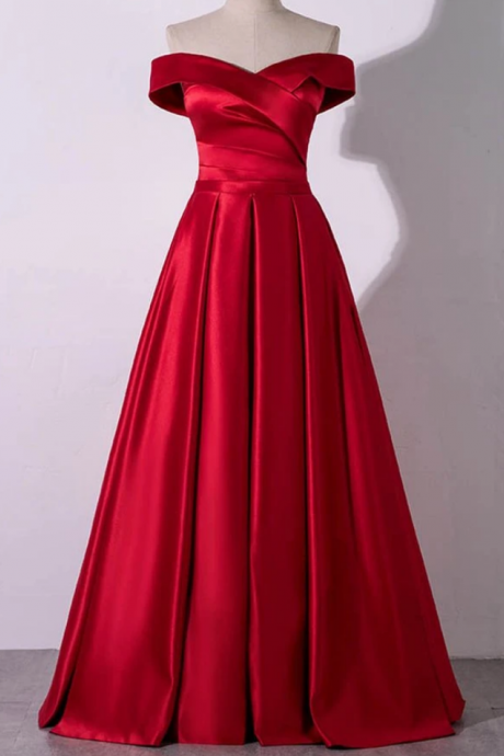 Prom Dresses Prom Dresses Off The Shoulder Long Satin Evening Gown