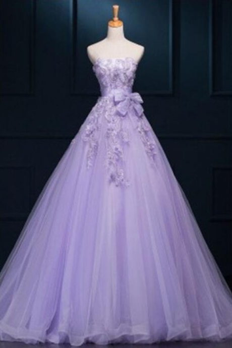 Lilac Prom Dress,modest Prom Gown,ball Gown Prom Gown,princess Evening Dress,ball Gown Evening Gowns