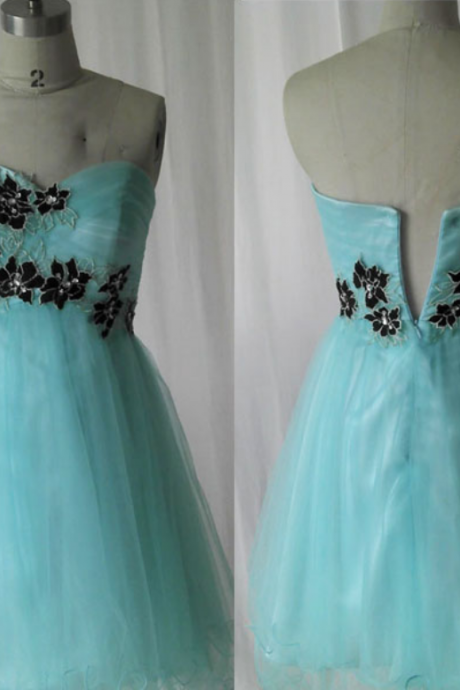 Charming Prom Dress,elegant Prom Dresses,tulle Blue One Shoulder Prom Gown,short Homecoming Dress