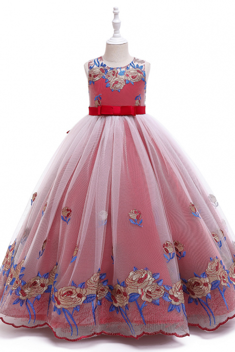 Children's dress, European and American Princess dress, Flower Girl Wedding Dress