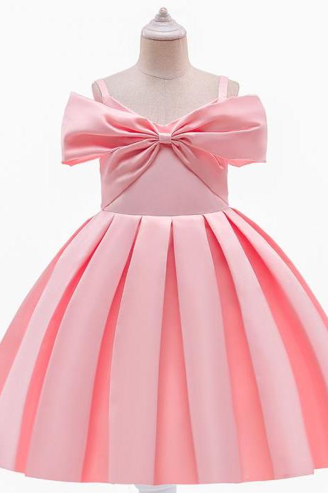 Flower Girl Dress,Shoulderless Girls Party Dresses Birthday Flower Girl Wedding Princess Prom Design Dress For Children 