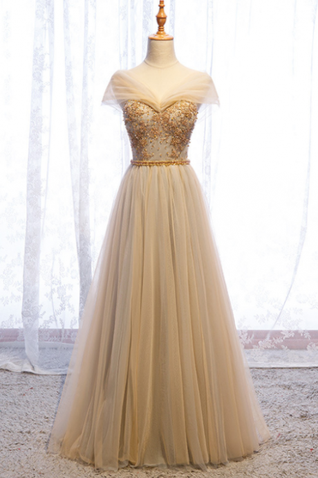 New long party dress, strpaghetti strap fairy bridesmaid dress,custom made