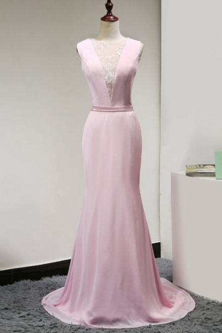 Long Evening Gowns Sexy Prom Dress Pink Prom Gowns Modest Prom Dress