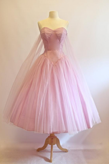 Vintage Homecoming Dress,pink Homecoming Dress, Homecoming Dress