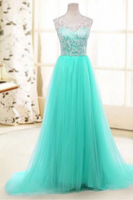 Sleeveless Prom Dress, Floor Length Party Dress,lace Bridal Dress,custom Made