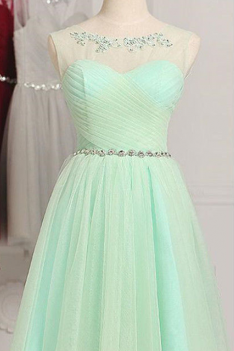 Light Green Homecoming Dress With Beads Rhinestones Mini Short Prom Dress Party Dress