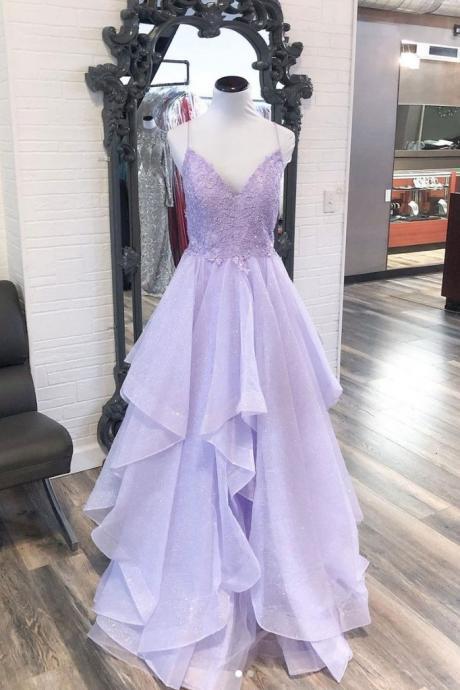 Purple Tulle Evening Dress Purple Tulle Evening Dress Prom Dress