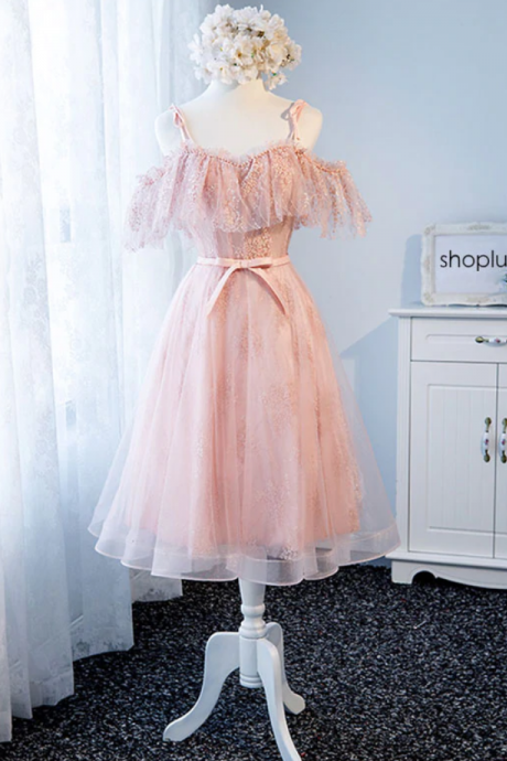 Homecoming Dresses,sweetheart tulle lace short prom dress, homecoming dress