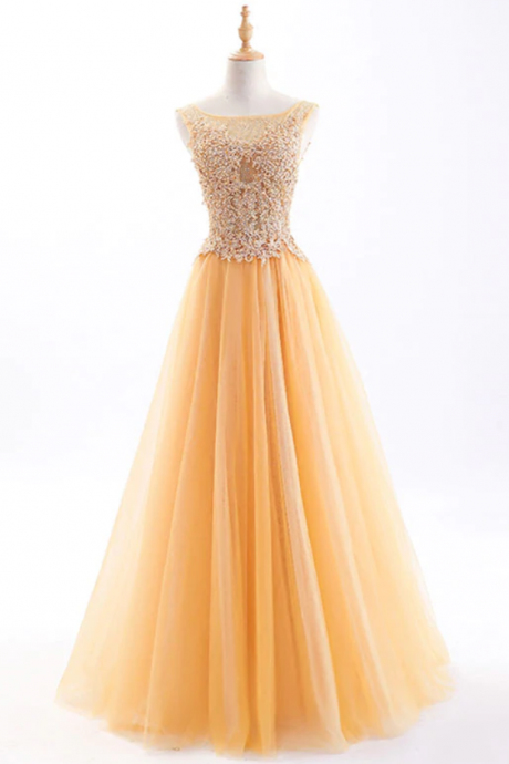 Prom Dresses,a Line Tulle Lacelong Prom Dress, Evening Dress