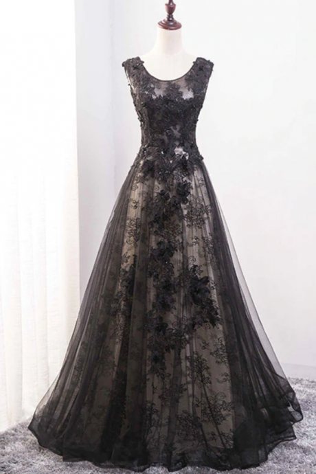 Prom Dresses,lace Floor Length Prom Dress, Evening Dress