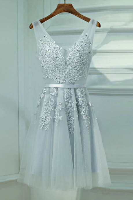 Homecoming Dresses,a-line Lace Tulle Short Prom Dress, Homecoming Dress