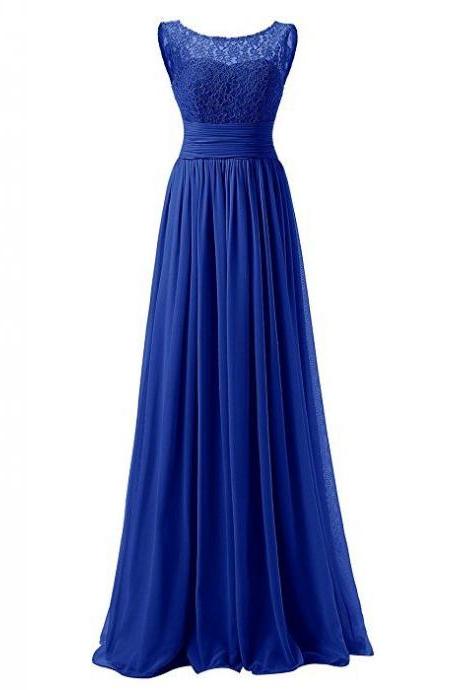 Royal Blue Prom Dresses,royal Blue Prom Dress,beaded Formal Gown,beadings Prom Dresses,evening Gowns,chiffon Formal Gown For Senior Teens
