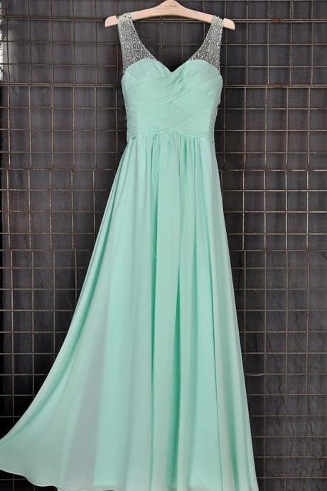 Light Pale Pink Prom Dress,a Line Prom Dress,chiffon Prom Gown,cap Sleeves Prom Dresses,sexy Evening Gowns,modest Evening Gown,beading Party