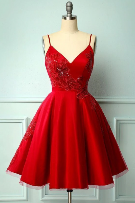 Prom Dresses,a-line Prom Party Dress With Spaghetti Straps ,prom Dress