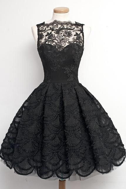 Lace Homecoming Dress,a-line Homecoming Dresses,scalloped-edge Prom Dresses,sleeveless Homecoming Dress,vintage Homecoming Dresses