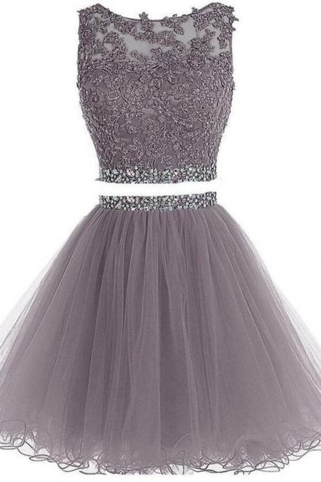 Two Piece Stylish Homecoming Dresses, Homecoming Dress , Teen Party Dresses