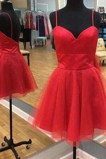 Red Short Homecoming Dresses, Red Simple Prom Dress, Party Dress, Formal Dress