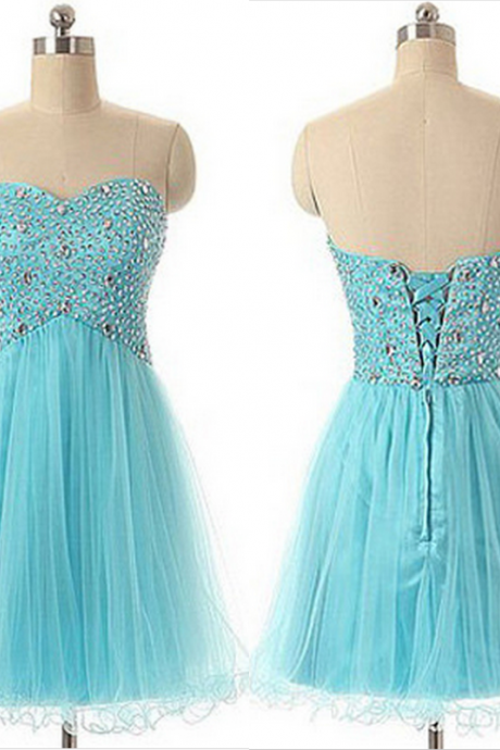 Turquoise Sweetheart Short Party Dress Homecoming