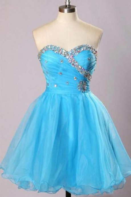 Sweetheart Ice Blue Party Dresses Homecoming
