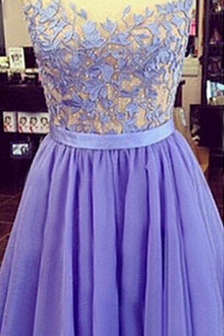 Charming Tulle And Appliques Short Graduation Dresses,sleeveless Homecoming Dresses, Homecoming Dress