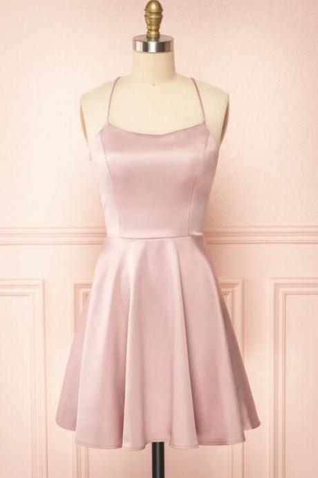 Sexy Cute Short Pink Prom Dresses,graduation Dress