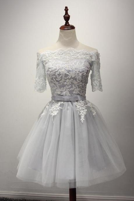 Short Evening Dress, Applique Sexy Dress,bridesmaid Dress
