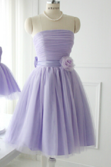 Lavender Prom Dresses,strapless Prom Dress, Graduation Dresses,sexy Cocktail Dresses,formal Gowns